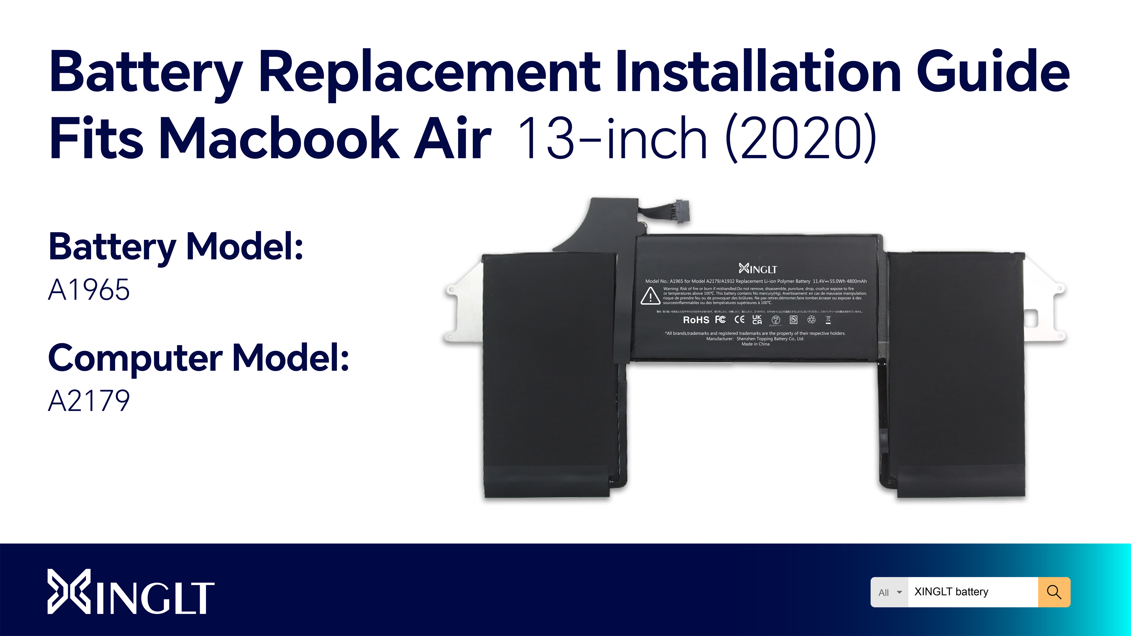 Amazon.com: XINGLT A1932 A2179 Battery Replacement A1965 Battery